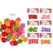 Декоративные элементы М-4269 «Флоретта» 8шт. лавсан ассорт.6цв.