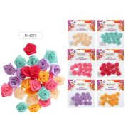 Декоративные элементы М-4270 «Розалия» 12шт. лавсан ассорт.6цв.