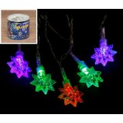 Э/гирлянда 20л. LED 4,5м KRV-030 с насадками звездочка-снежинка