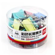 Зажим для бумаг 32мм цветной DELI E8553A 12шт/уп.(на 140л)