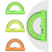 Транспортир пластик 8см ТР01/010 ассорти